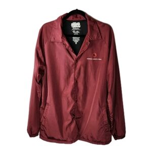 Naruto Shippuden Itachi Primitive Skateboarding Burgundy Coach Nylon Jacket  Lg